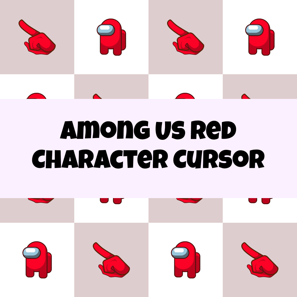 Preview Among Us Red Character cursor custom cursor pack